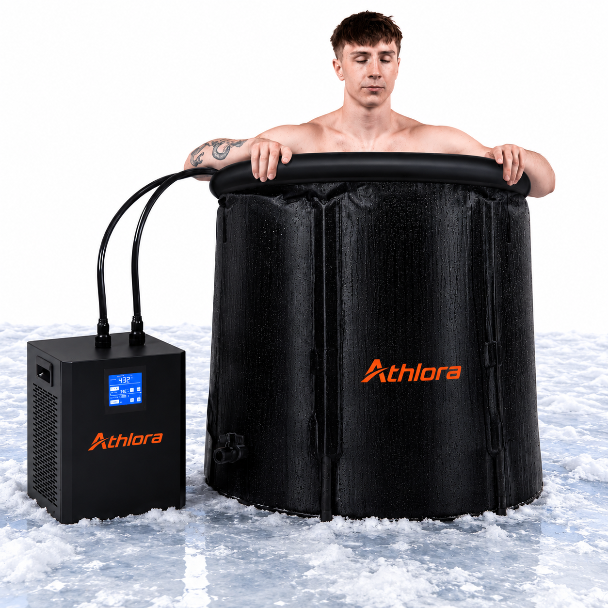 Athlora Kaltbad – Elektrisches Eisbad mit 3 bis 15 °C